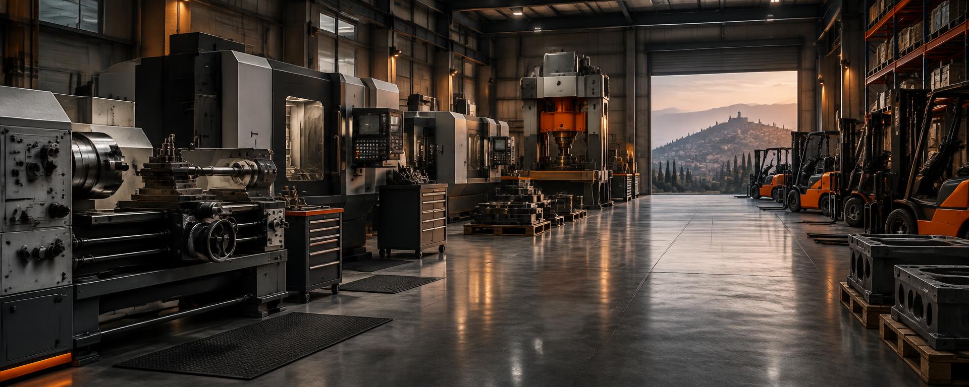 Showroom Industrial Auction Srl con macchinari industriali usati da liquidazione giudiziale